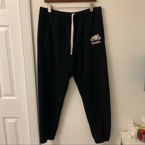 Roots Mens Black Sweatpants Large